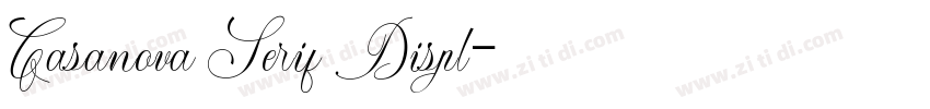 Casanova Serif Displ字体转换